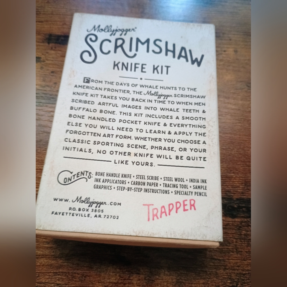 Scrimshaw knife kit